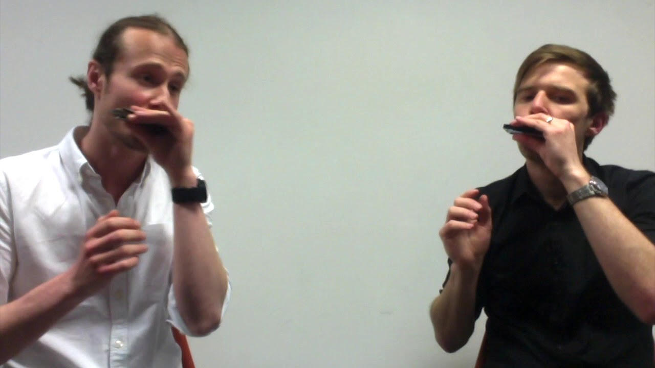 Tomlin Leckie and Liam Ward awesome two harmonica boogie jam