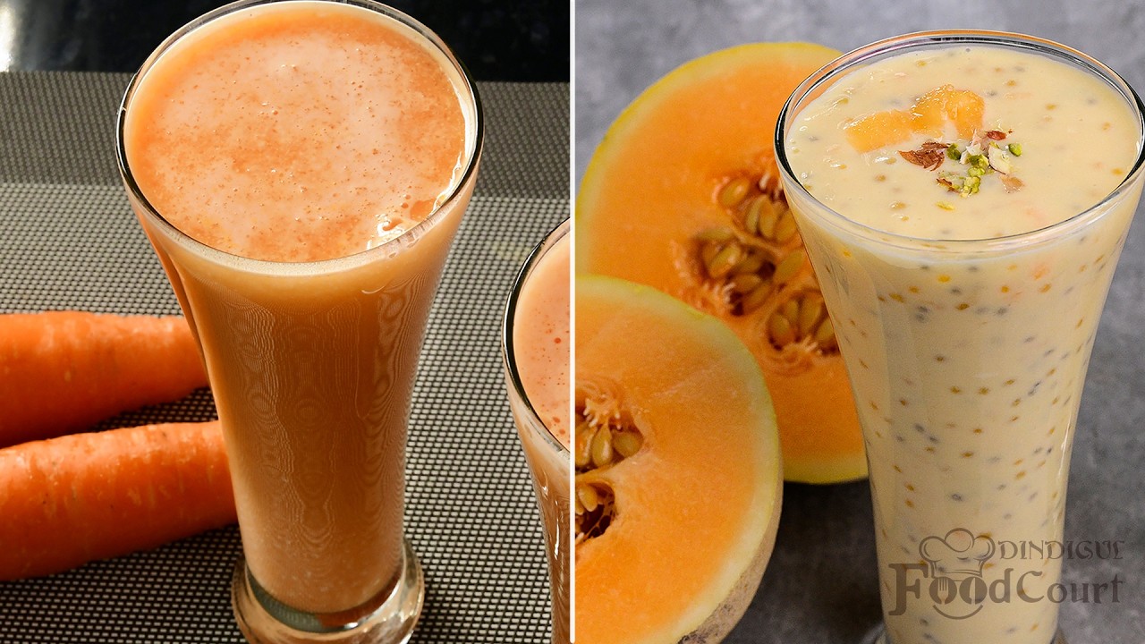 Summer Drinks/ Carrot Juice/ Muskmelon Sharbat