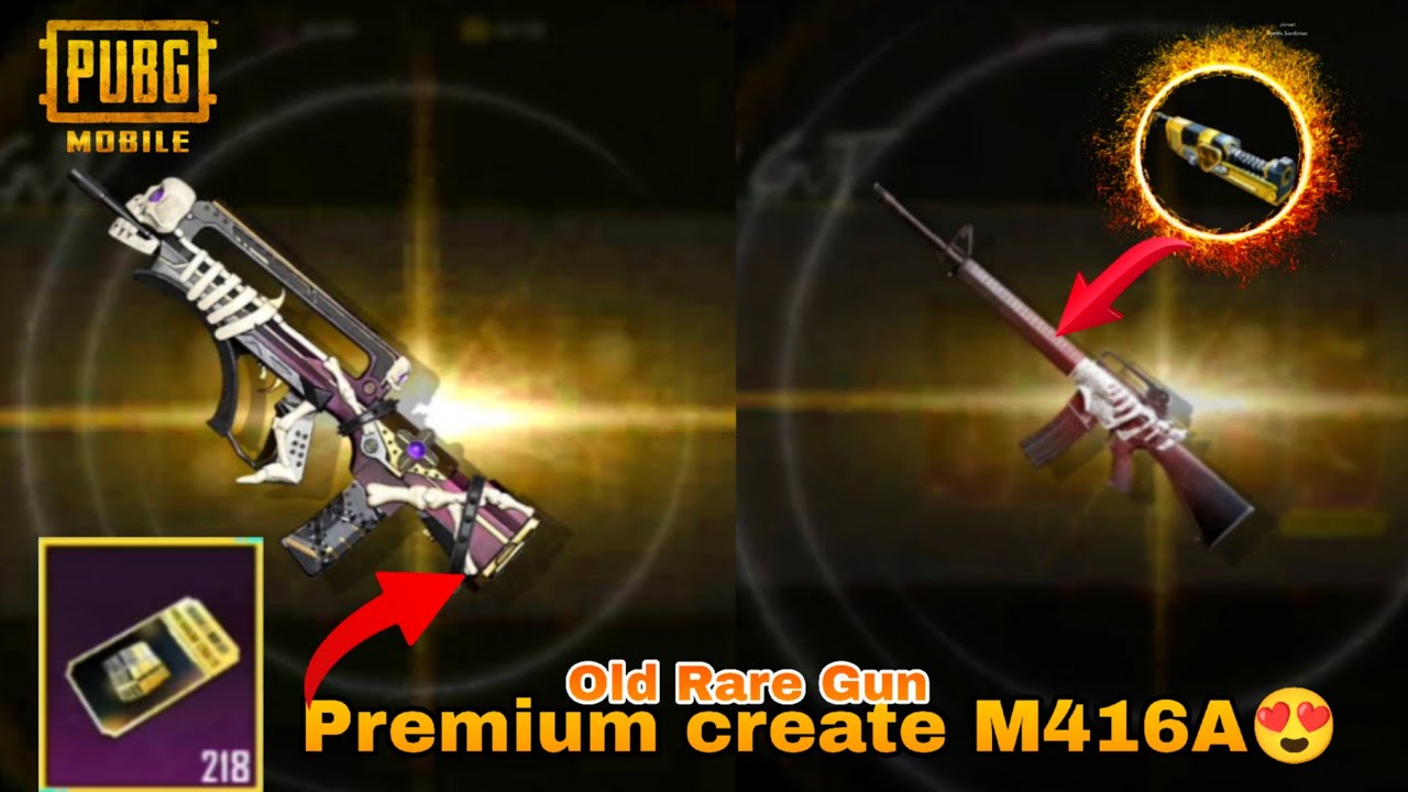 Pubg new premium create opening Blood bone M416A update gun🔥