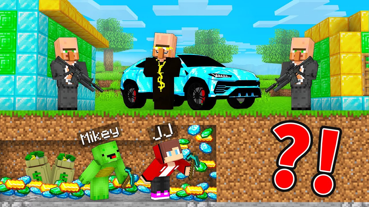 Mikey and JJ ROBBED a Millionaire Villager in Minecraft! (Maizen)