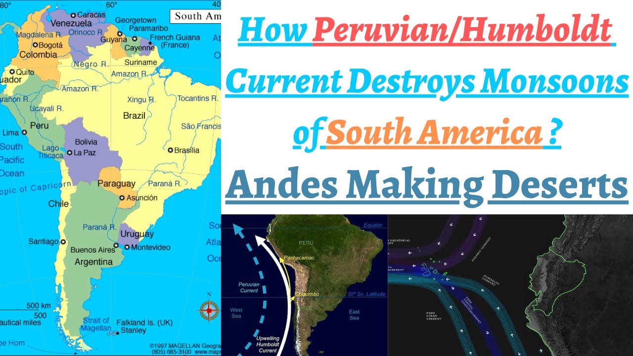 How Peruvian/Humboldt Ocean Current affects climate of South America ? #atacama #patagonia #drought