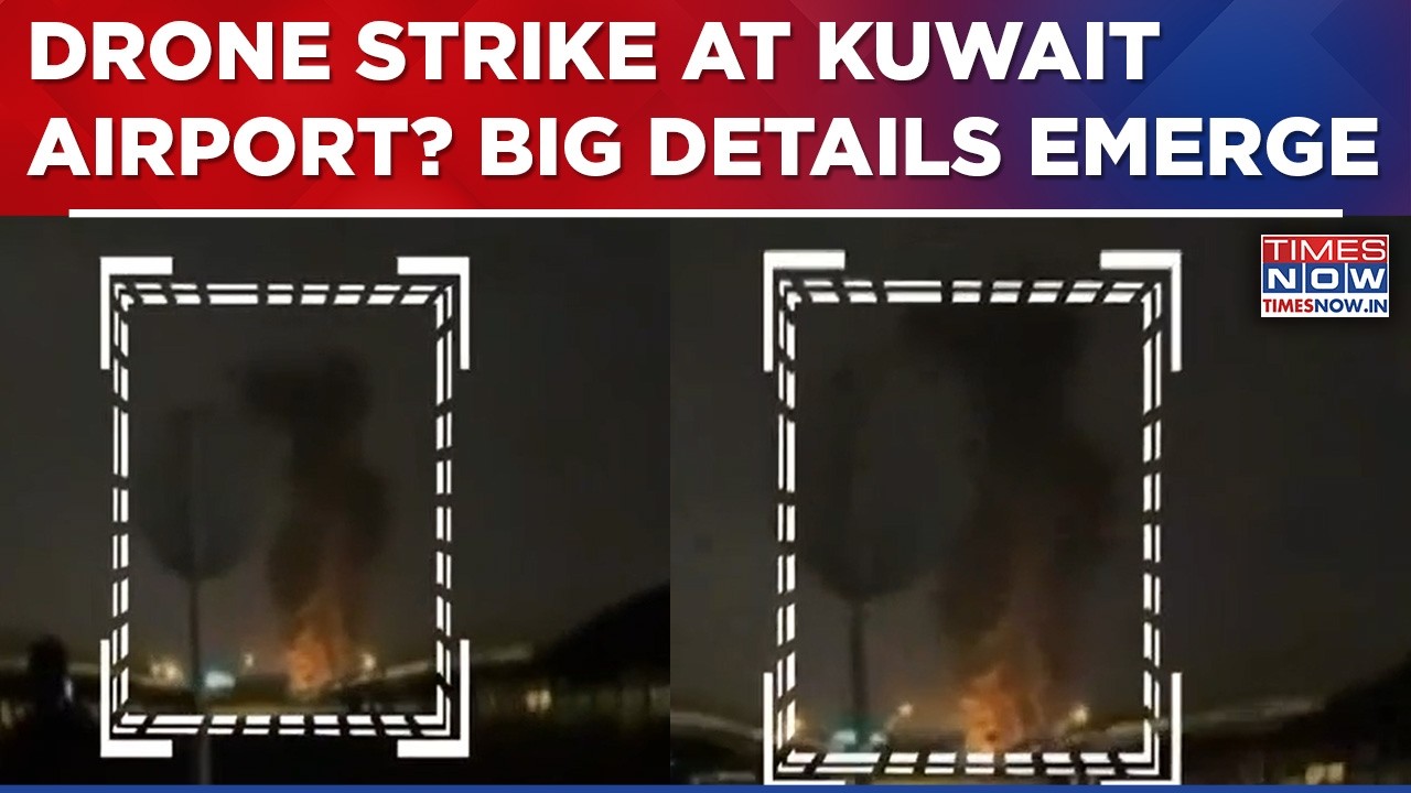 Drone Strike At Kuwait Airport | Fuel Tank Hit, Fire Erupts | Material Damage Confirmed | Iran War