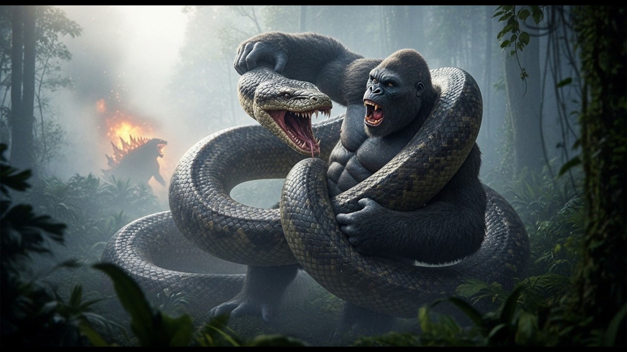 EPIC BATTLE: KING KONG vs TITAN ANACONDA | Godzilla vs King Kong Showdown