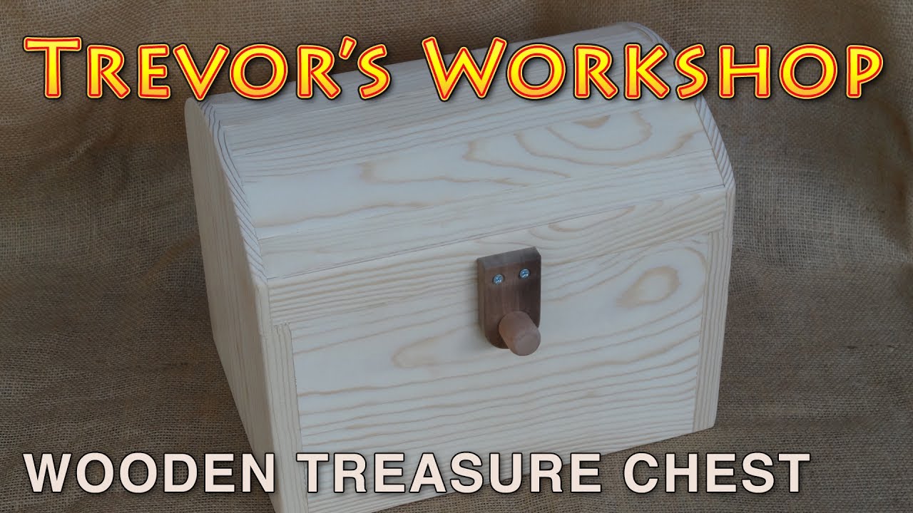 pirate treasure chest with wooden hinges