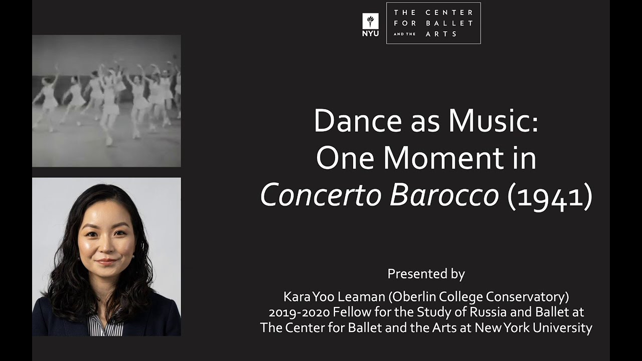 Project Spotlight: Dance as Music: One Moment in Concerto Barocco