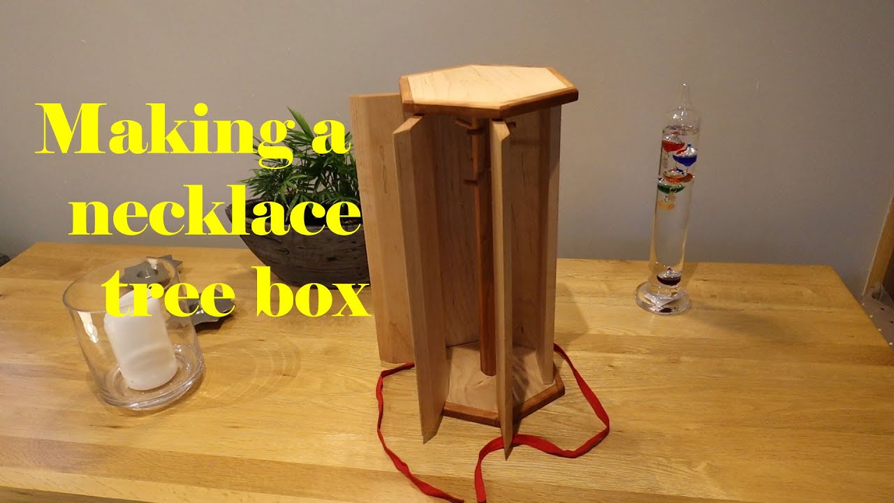 Making a hanging necklace tree box.