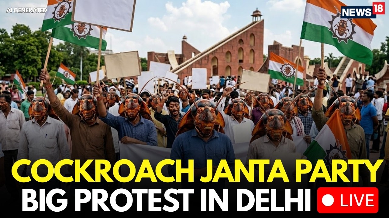 CJP Protest LIVE: Cockroach Janta Party Holds Protest At Delhi's Jantar Mantar | India News | N18L