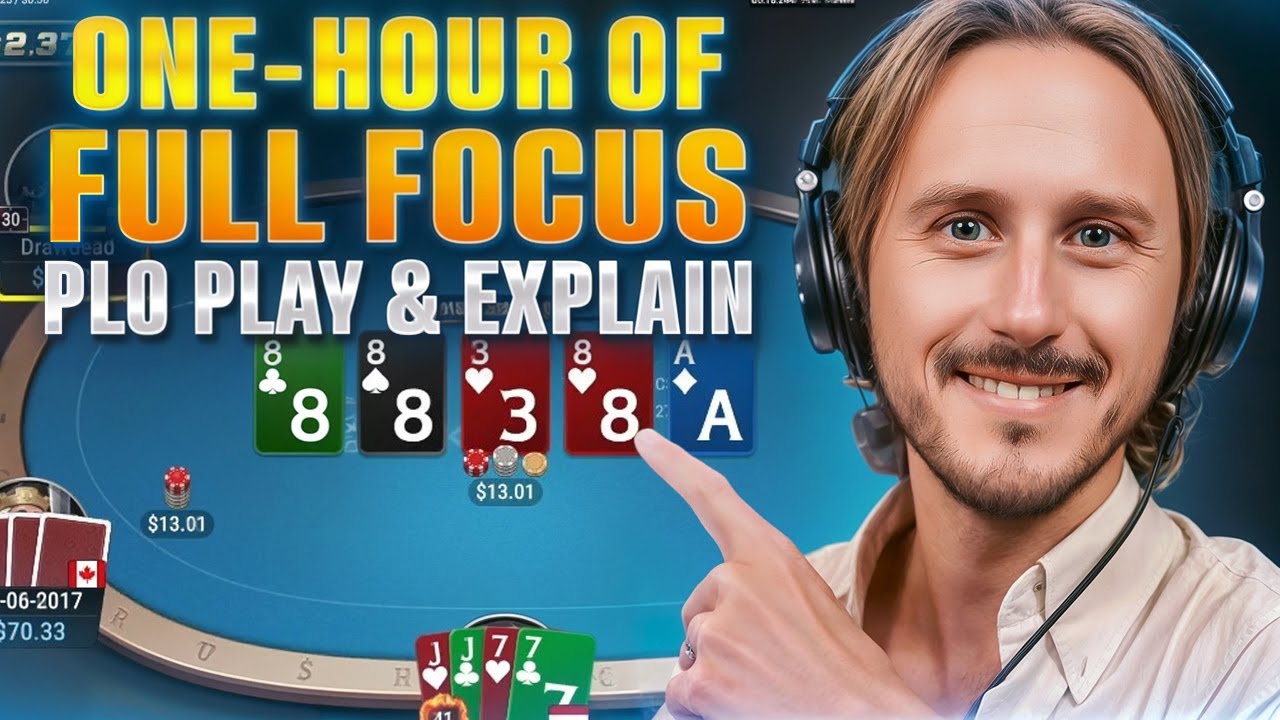 One Hour of FULL FOCUS | PLO Play & Explain #poker