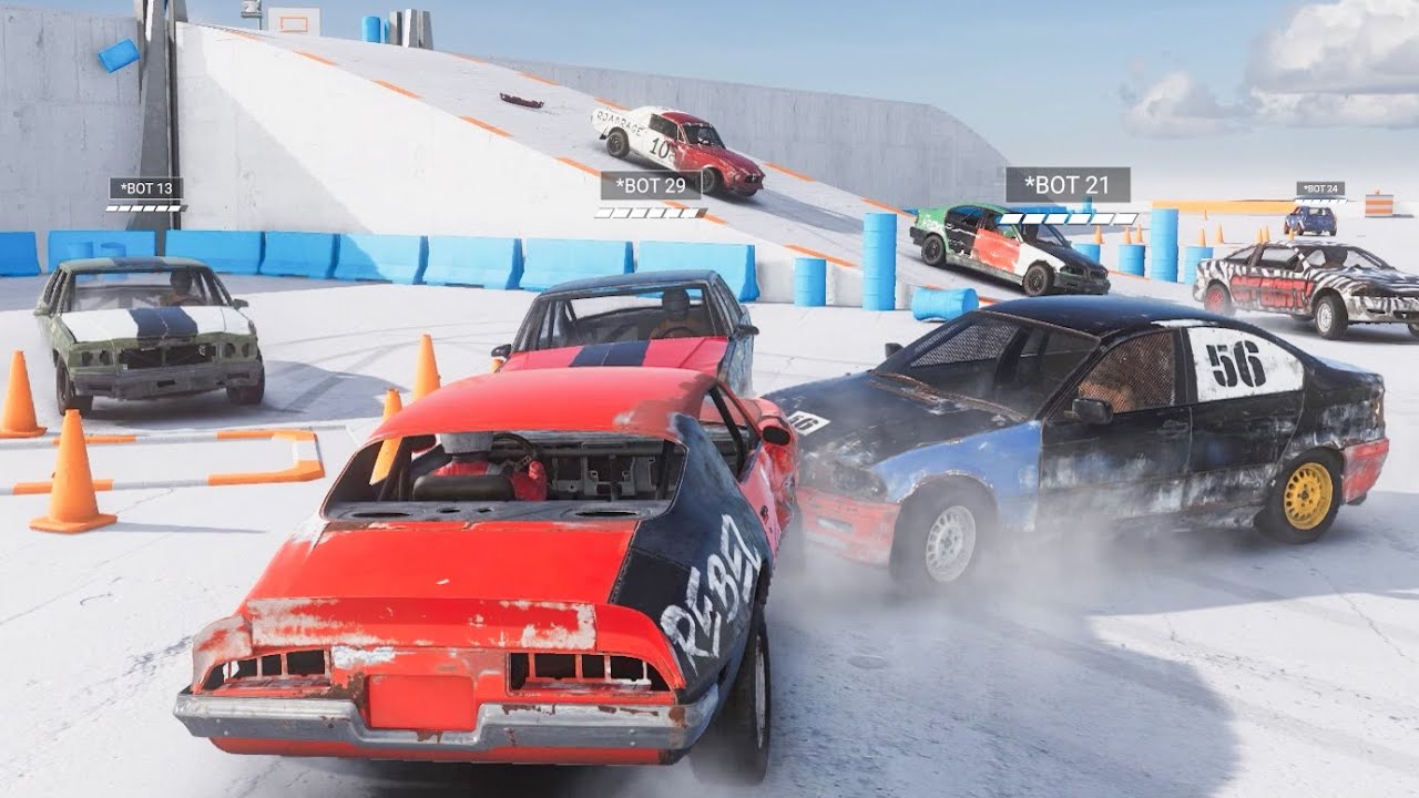 11 MINUTES OF DERBY ON TESTING GROUNDS | Wreckfest 2 | Crashi letsplay