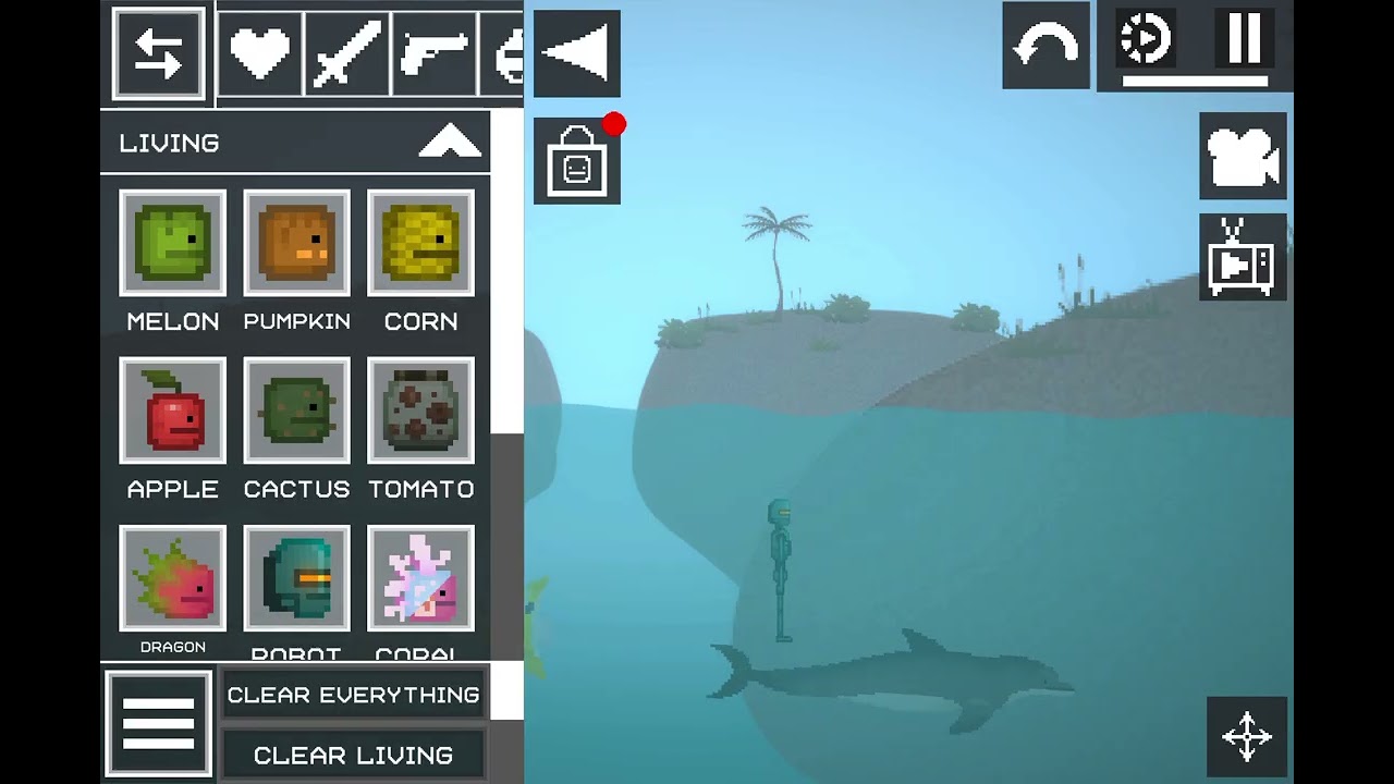I tested the new beach update for melon sandbox 