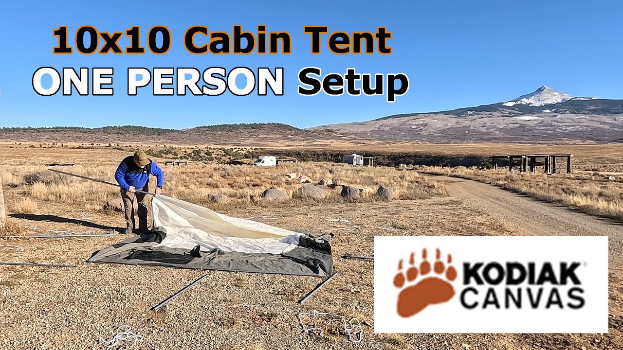 Kodiak Canvas Tent Setup 10x10 Cabin Lodge Tent