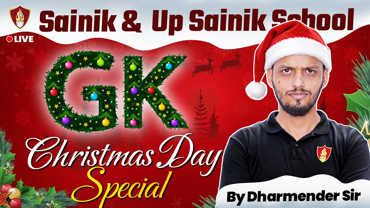 UP Sainik & Sainik School | GK Important Questions | General Knowledge | Christmas Day Special