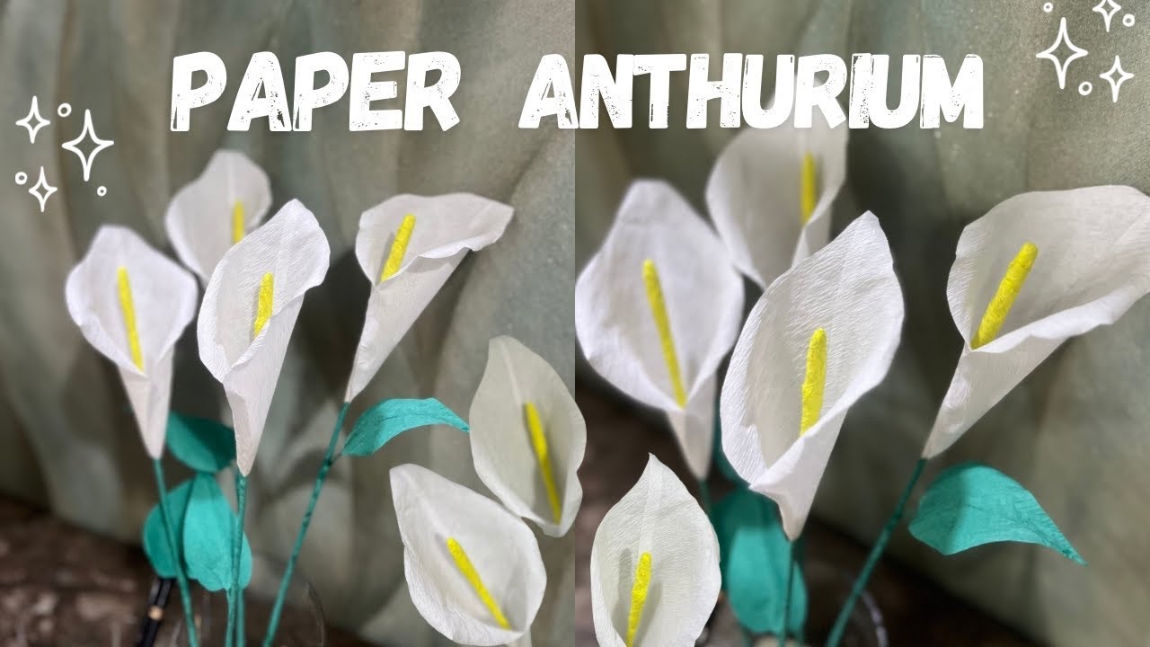 Easy Paper Flower Step by Step Tutorial | Paper Anthurium Tutorial 