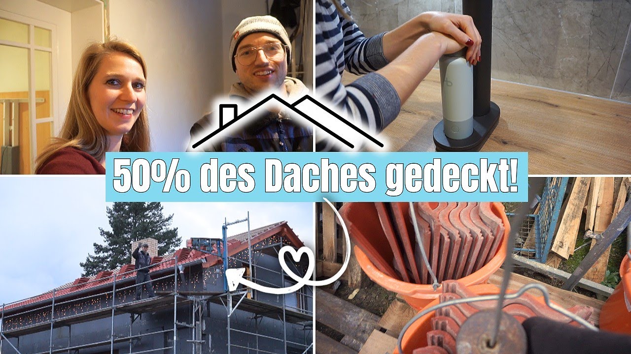 Bauvlog N°116 | DACH ANHEBEN | Erste Hälfte des Daches ist gedeckt | Folge 30