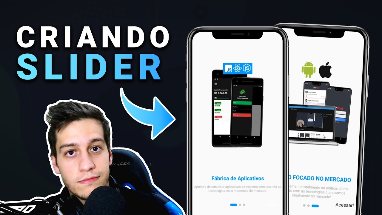 Criando SLIDER para seu Aplicativo - React Native