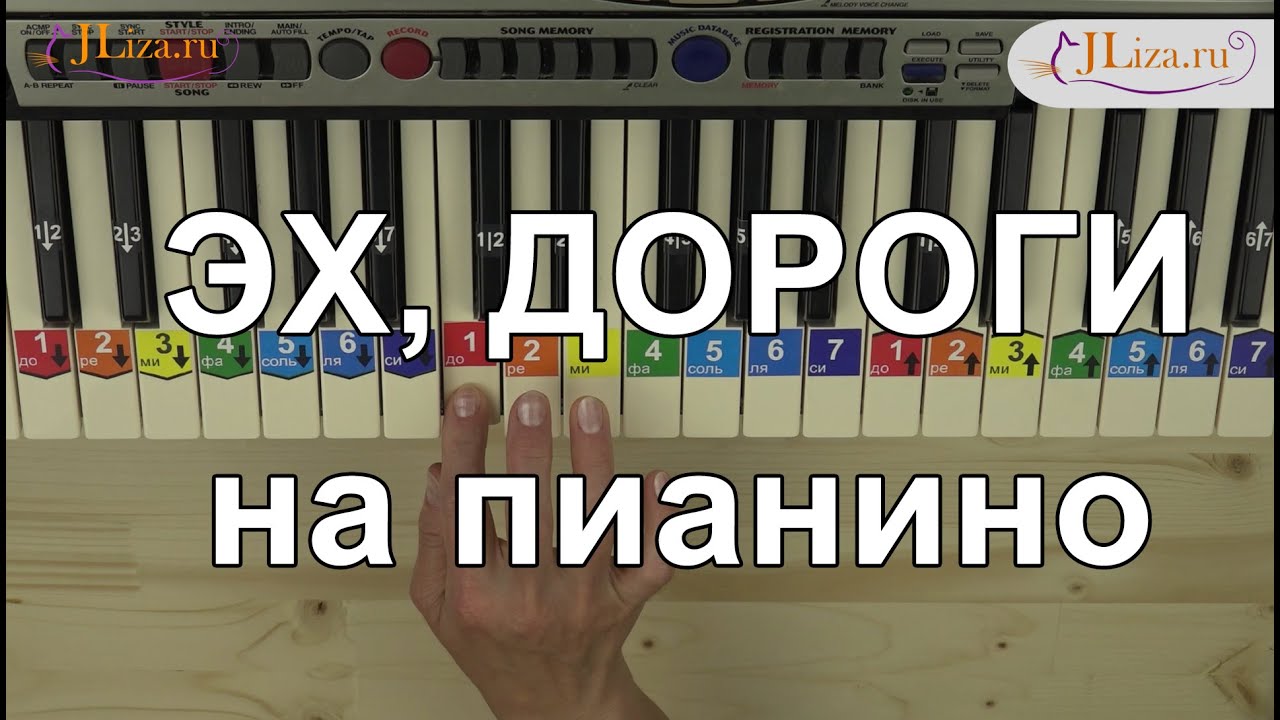 Эх дороги на пианино как играть. Ноты цифрами. Военные песни