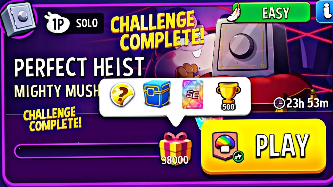 Mighty Mushroom Perfect Heist Solo Challenge | Match Masters Solo Challenge Today