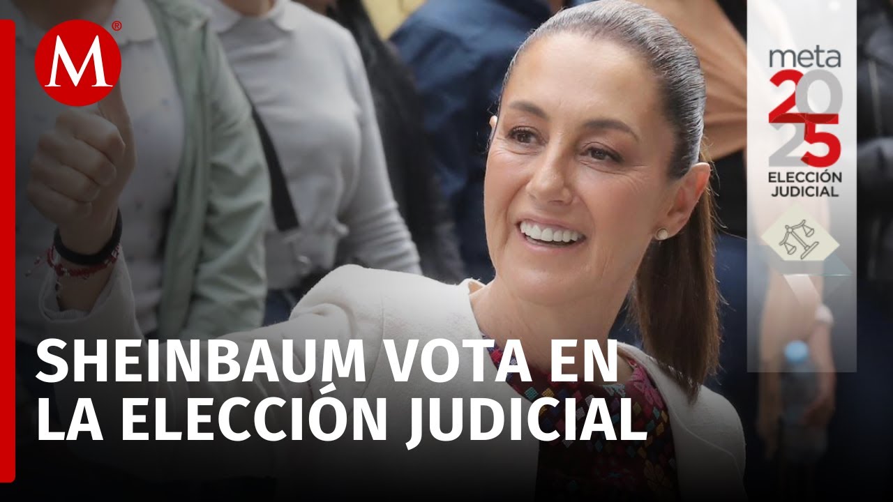 Claudia Sheinbaum emite su voto en la elección judicial 2025