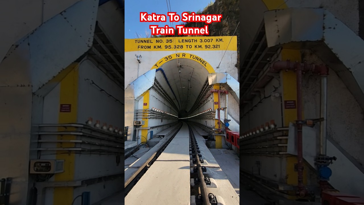 Katra To Srinagar Train Tunnel View Jammu Kashmir #railway #travel #jammukashmir #indianrailways