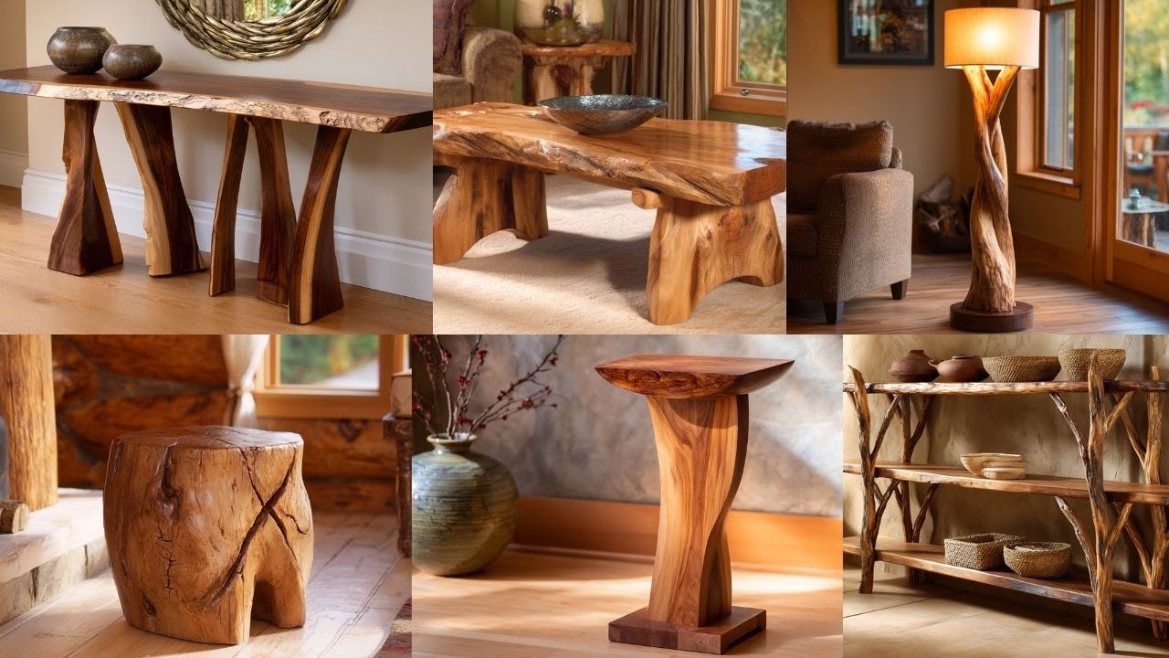 How to Build Rustic Wood Furniture with Sculptural Organic Style
