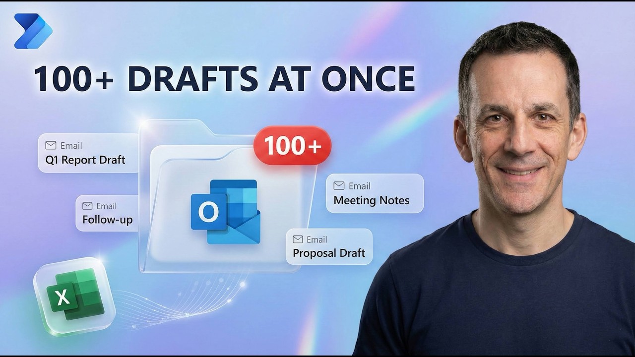 Automate Outlook Draft Emails with Power Automate & Excel | Step-by-Step Guide