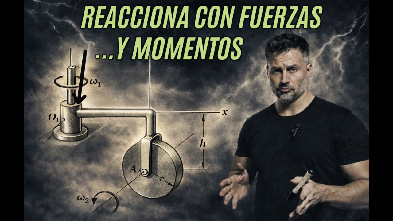 EQUILIBRIO DINÁMICO CON UN ÚNICO SOPORTE: FUERZAS Y MOMENTOS ⚖️🎯⚙️🔩
