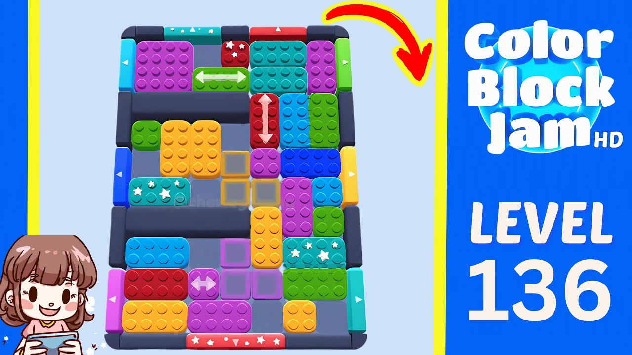 Color Block Jam Level 136 Solution Walkthrough