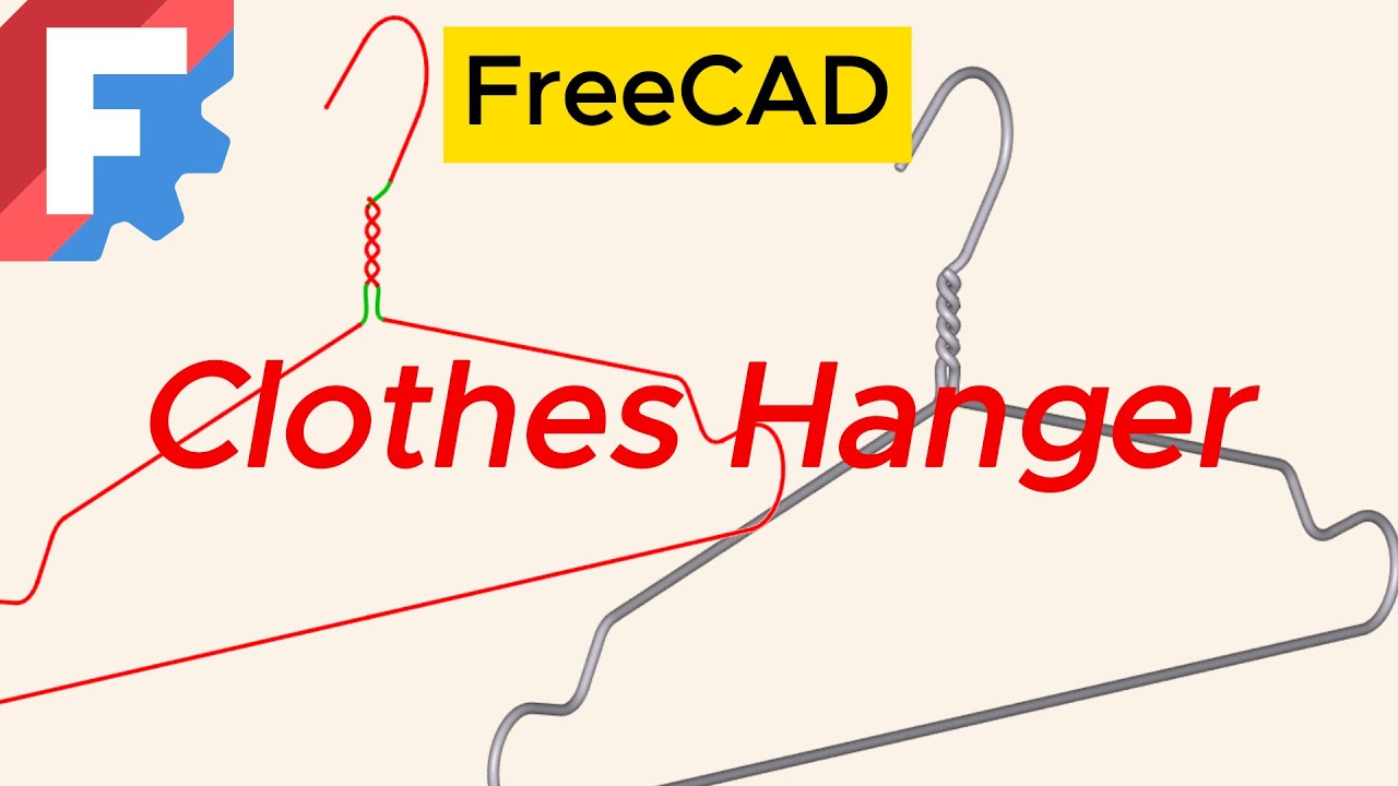 Создание вешалки для одежды — базовый учебник по FreeCAD.