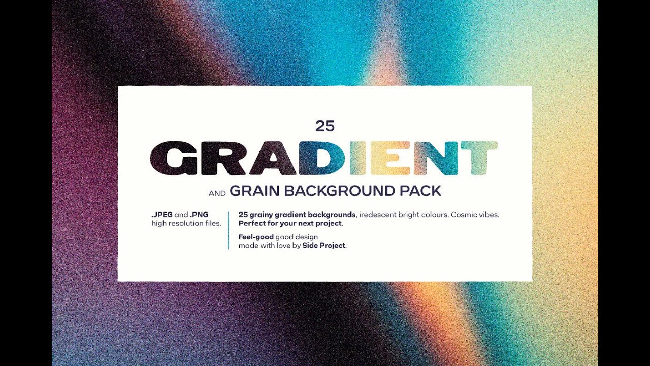 Dark Iridescent Grainy Gradients Graphic Download