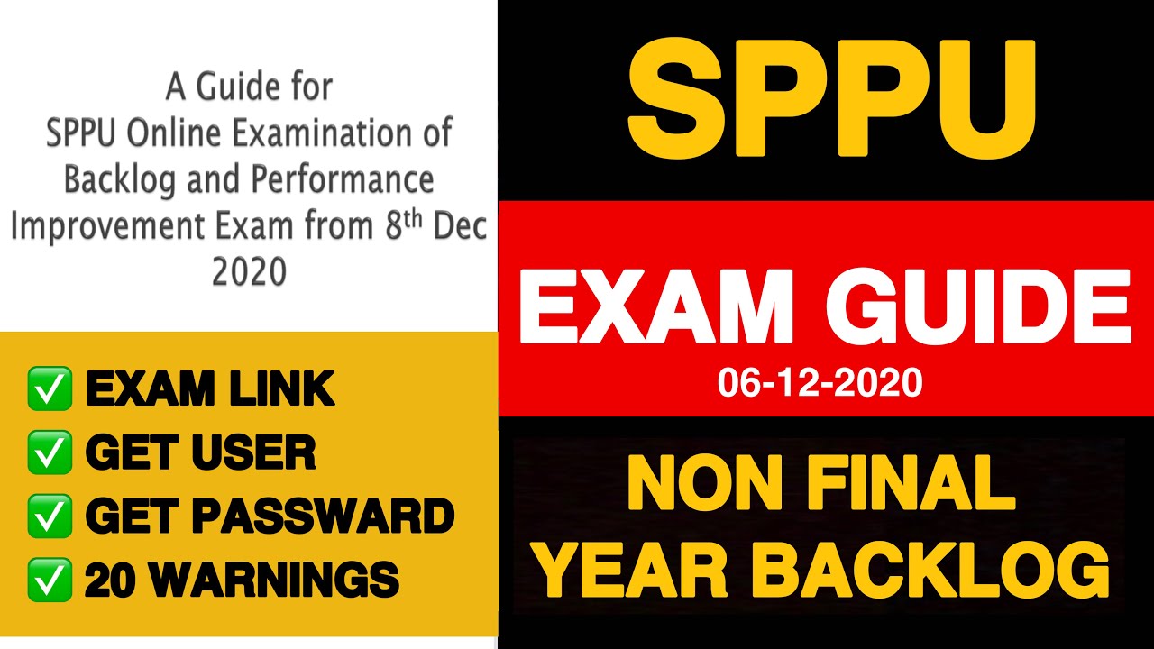🔴 Exam Guide | Non Final Year ATKT Exam | SPPU