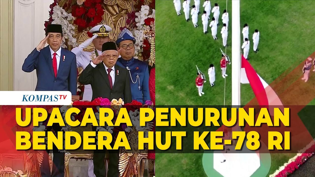 [FULL] Upacara Penurunan Bendera Merah Putih HUT Ke-78 RI di Istana Merdeka