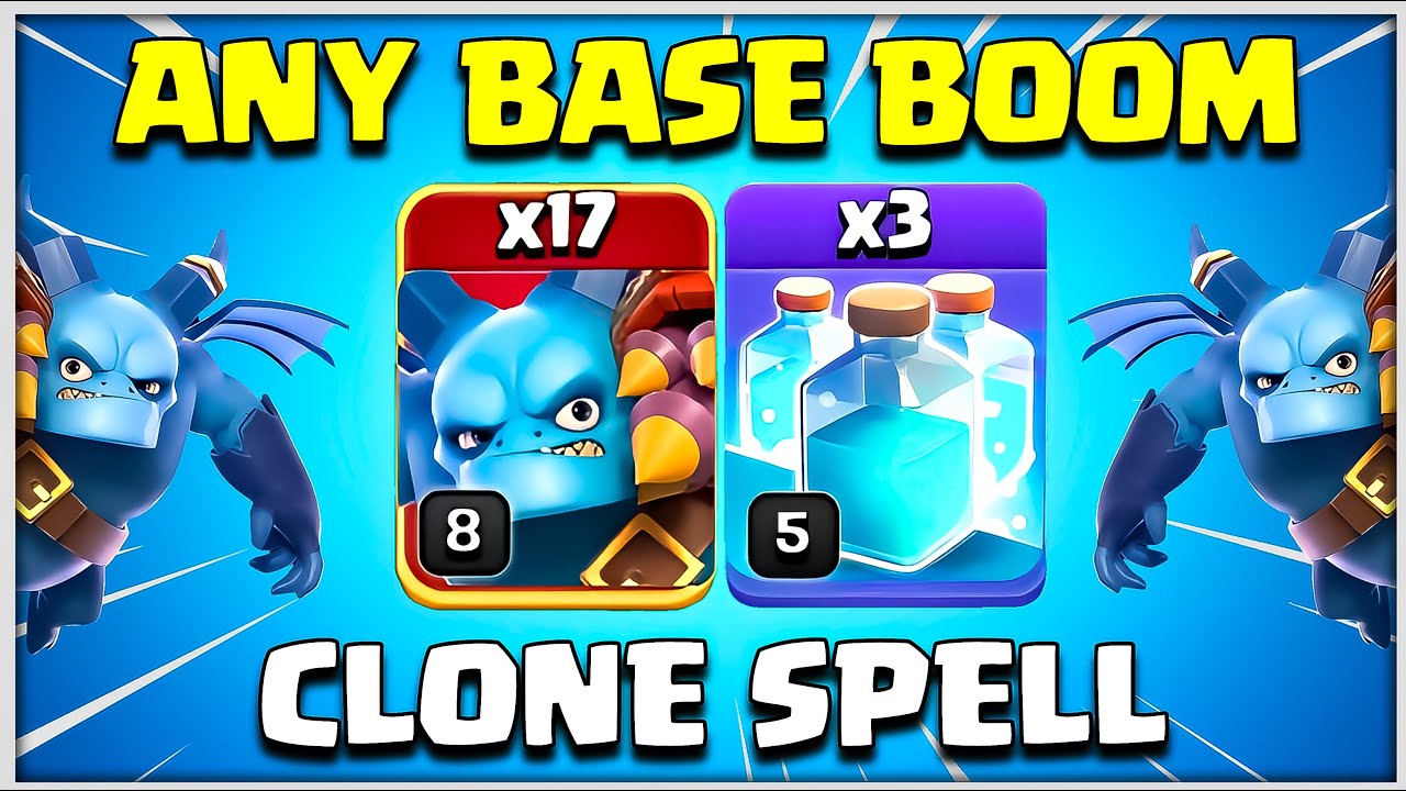 Any Base Boom | Super Minion + Clone Spell TH12 Attack in Coc