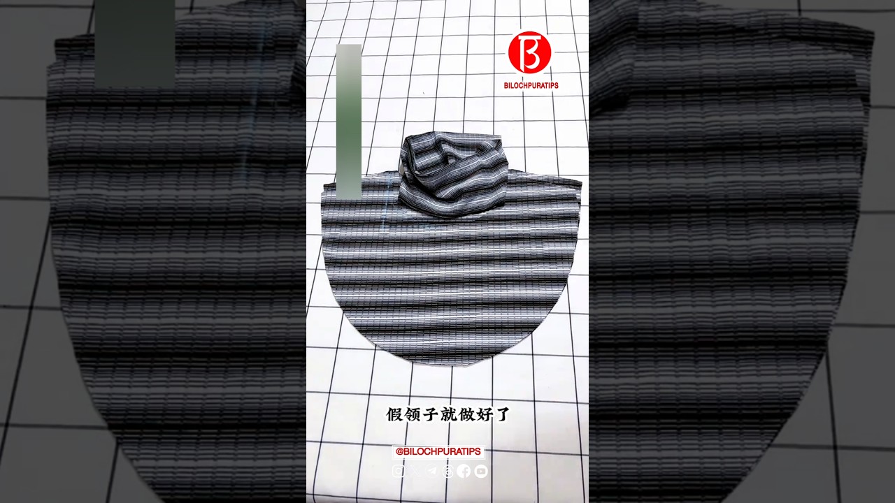 Turtleneck Fake collar cutting and sewing tips