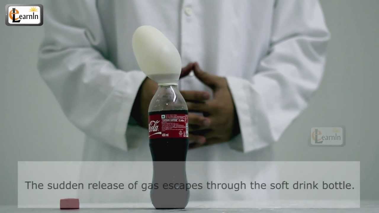 Self inflating balloon using soda or Coca Cola - Science experiments for kids