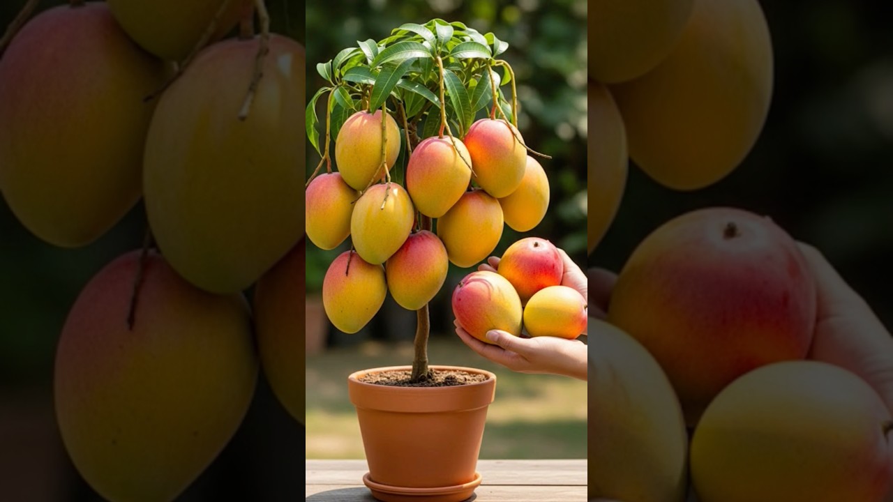 Easy and fast method to grow and propagate mango trees #garden #fruits #nature