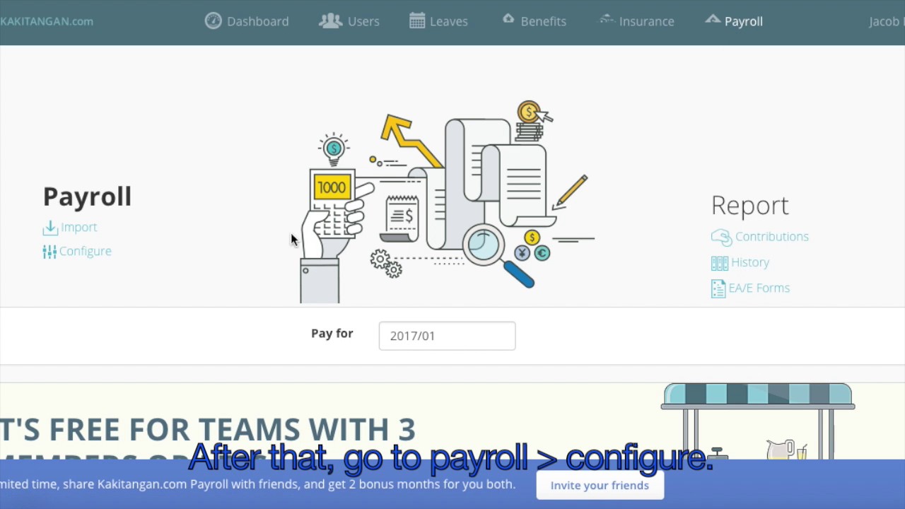 Setting up payroll in kakitangan.com