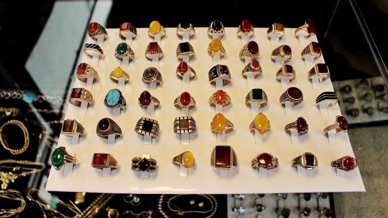 ইরানি রুপার আংটি / Iranian Silver Rings with real Stone in Dhaka International Trade Fair 2019