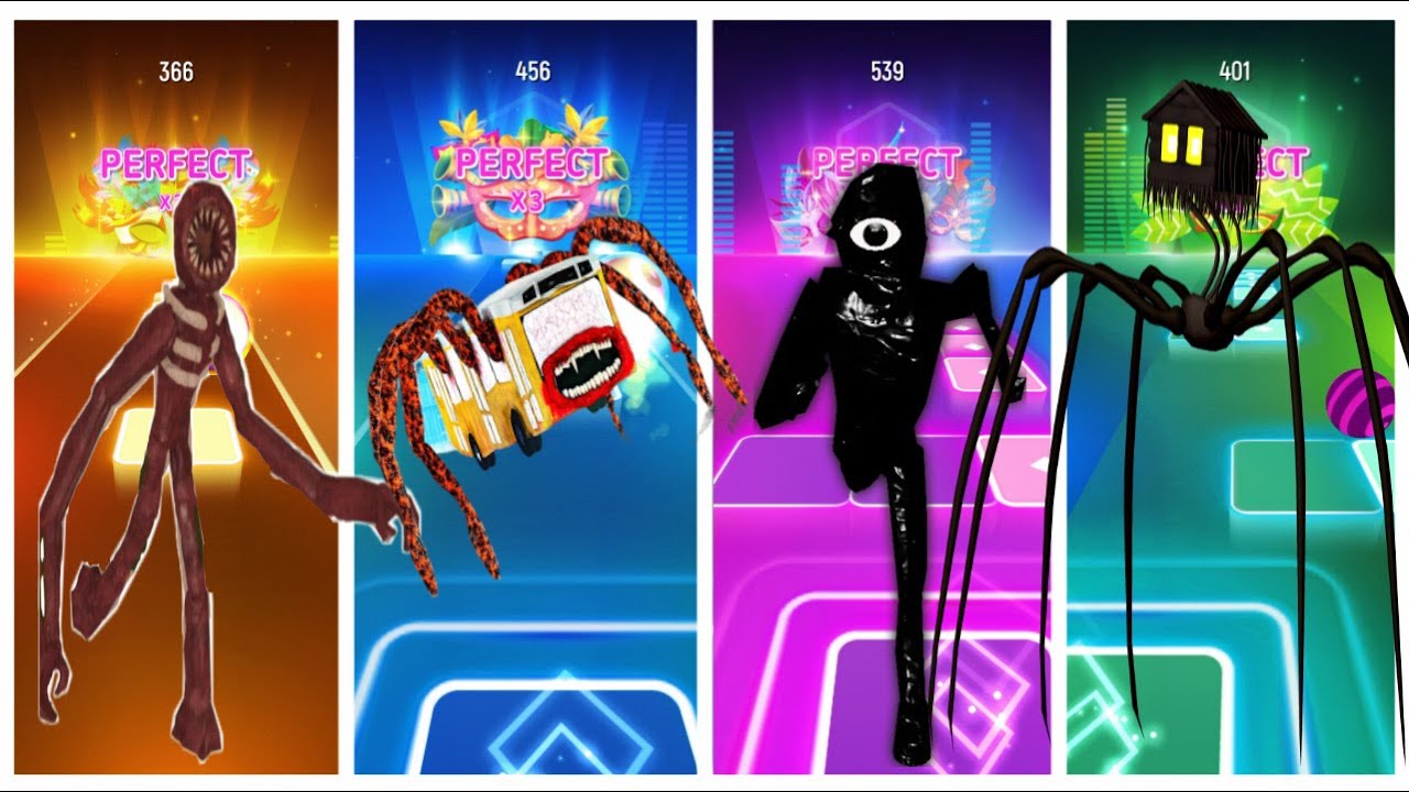 House Head - Bus Eater - Seek(Monster) - Figure(Wellerman)| Tiles Hop EDM Rush