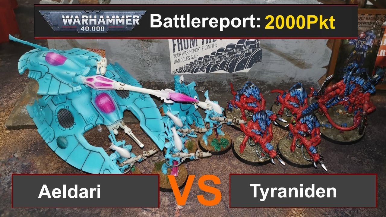 Warhammer 40k Battle Report: Aeldari vs. Tyraniden 2000Pkt. 10.Edi deutsch