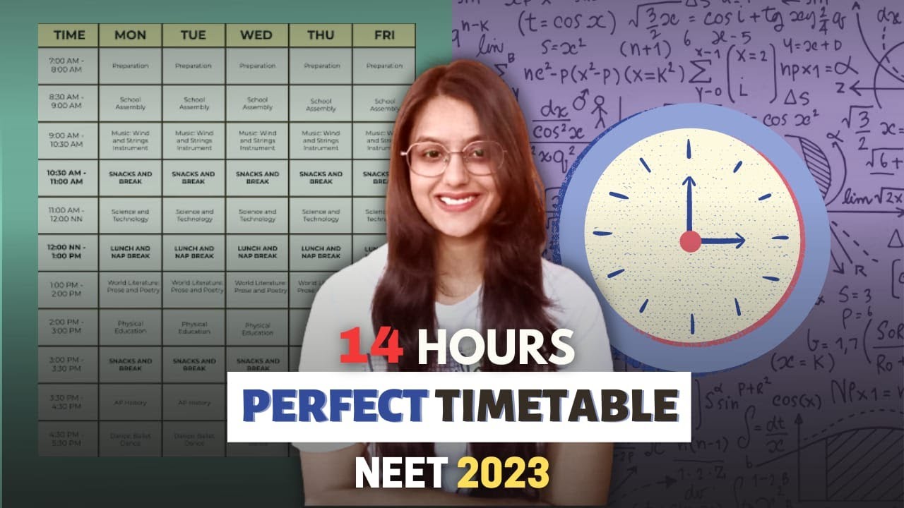 The Perfect last 45 days Timetable for NEET 2023#mbbs#neet#studyhardodia