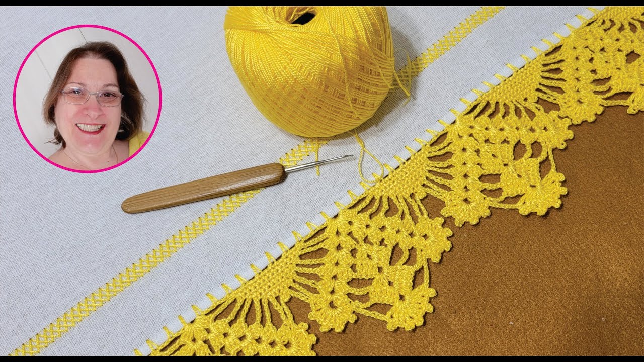 Bico de Crochê para Pano de Prato Modelo Fácil de fazer - 416