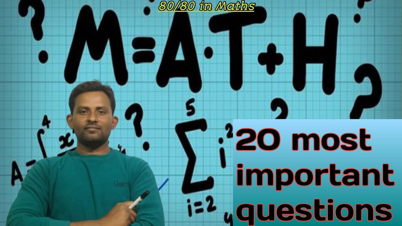 Class 10 Maths 20 Most important questions practice
