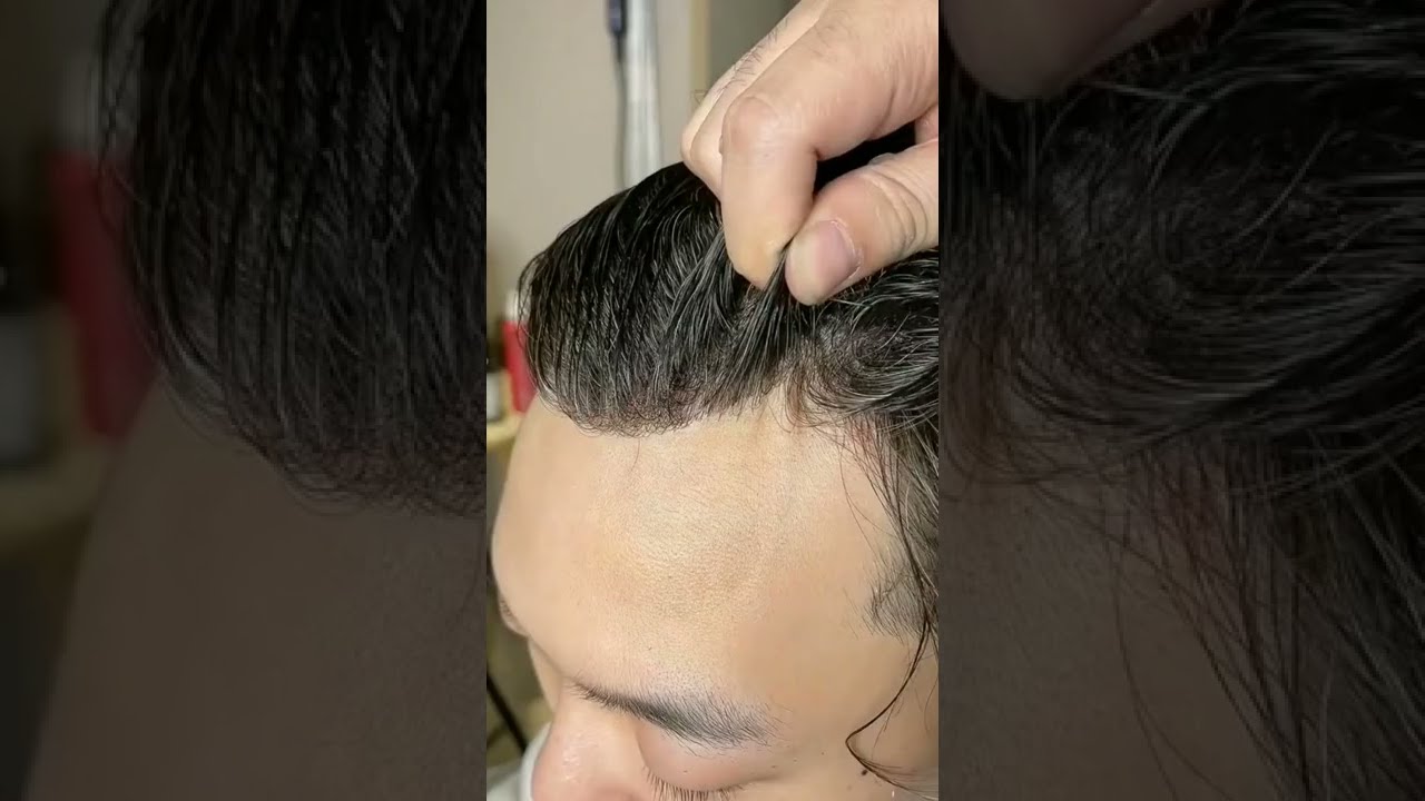 Thin Skin Base Toupee With Glue | European Human Hair Toupee For Men | Hi Toupee Hair System