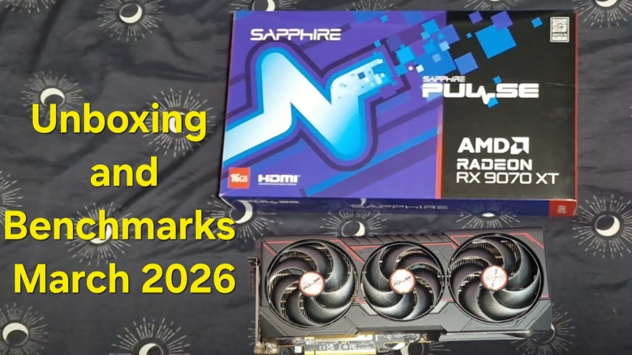 9070xt Sapphire Pulse Unboxing and Benchmarks [JR900 Plays]