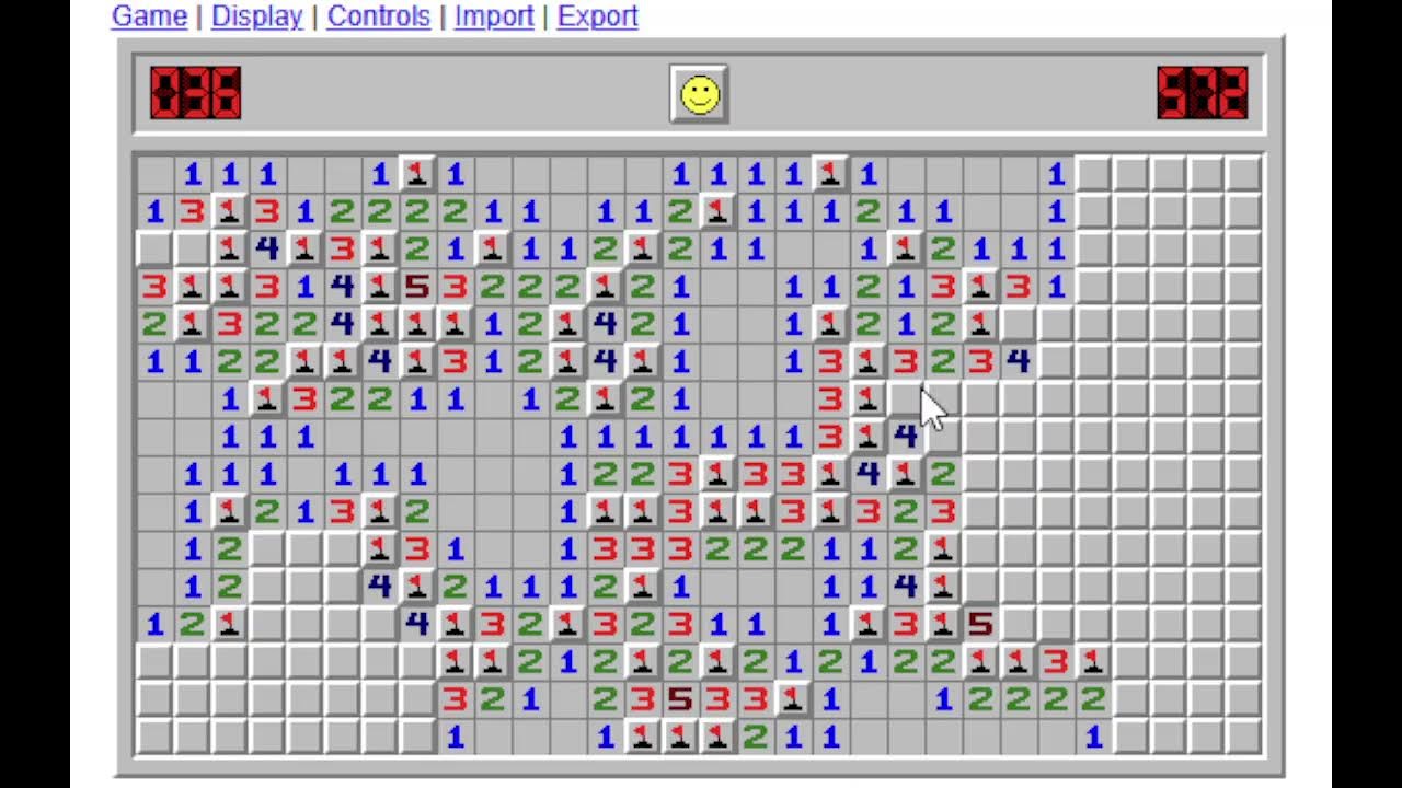 Just minesweeper. I'm here if you want to talk.