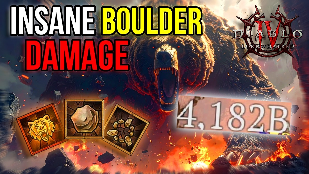 BOULDER IS INSANE - NEW BEST DRUID BUILD? PIT SHOWCASE Diablo 4 Lord Of Hatred