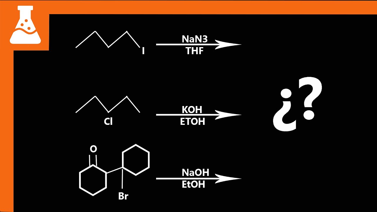 Ejercicios resueltos de halogenuros de alquilo: SN1, SN2, E1, E2 Y E1Bc