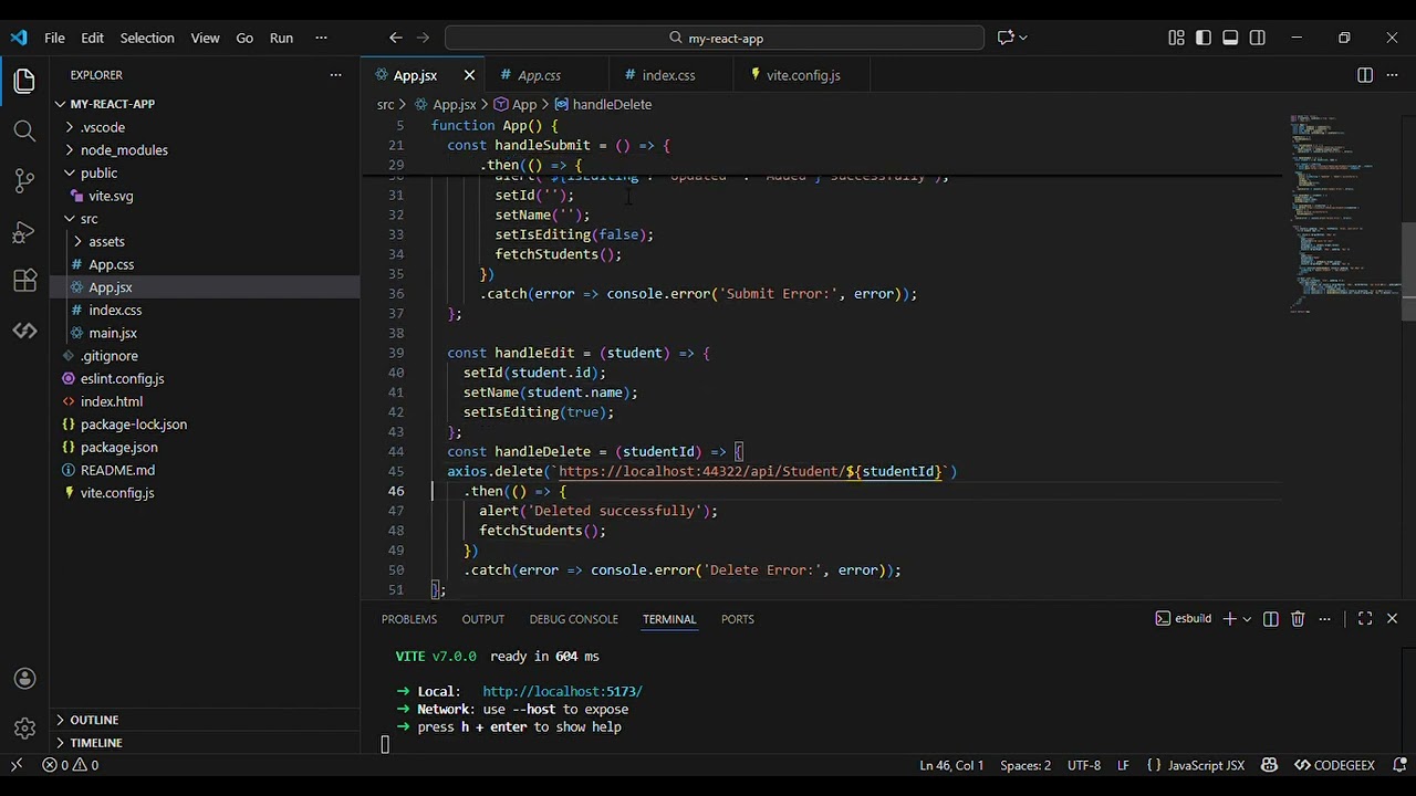 React CRUD App | Simple React Project | Beginner Tutorial