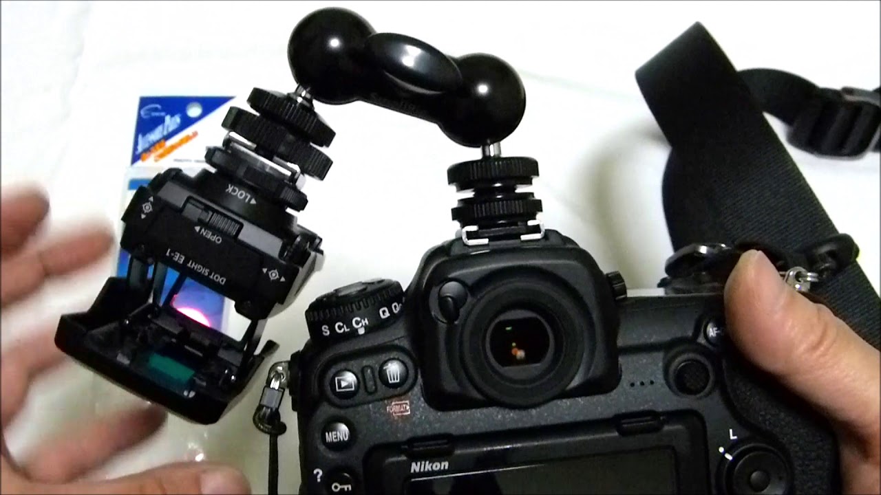 ドットサイト照準器を両眼視用に改造（一眼レフ D500）