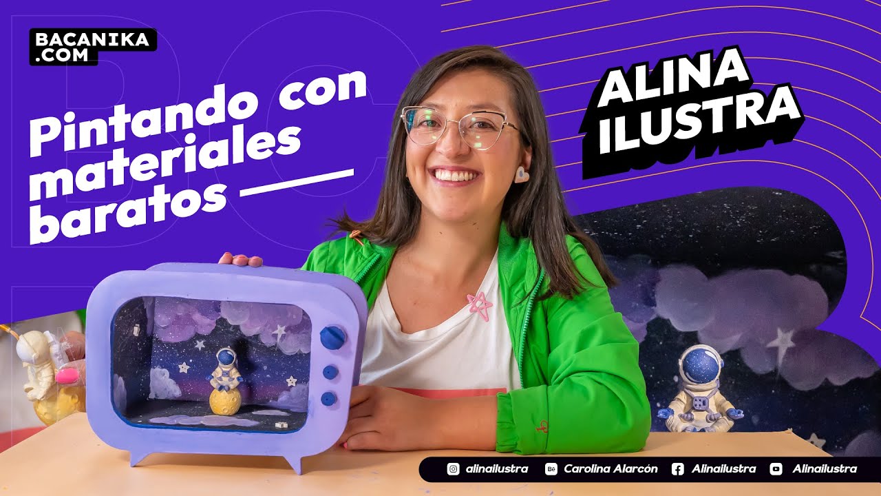 Retos Bac&aacute;nika: Alina Ilustra pinta sobre madera con materiales baratos